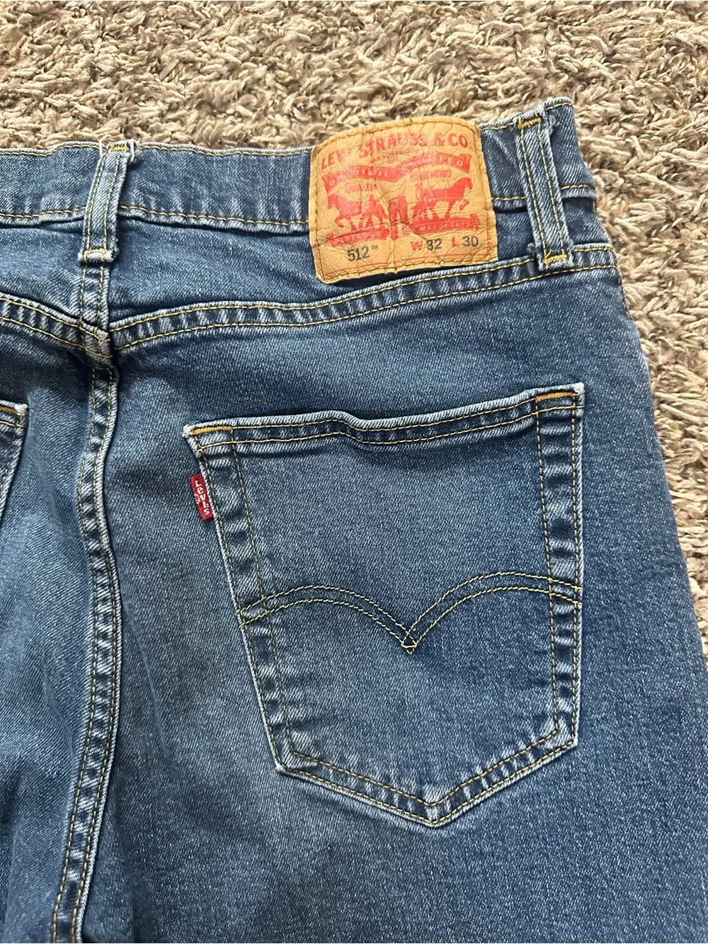 Levi's Men's 512 32x30 Medium Blue Straight Leg Jeans